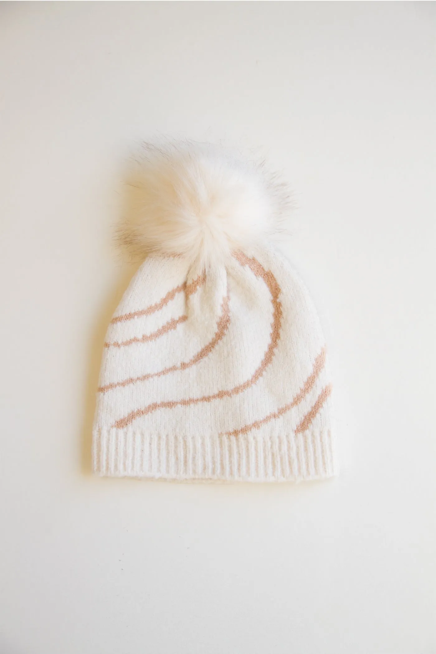 Swirl Patterned Knit Beanie