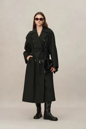 Tadao Trench Coat in Wool Twill Blend