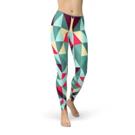 Vibrant Geometric Print Women's Performance Leggings