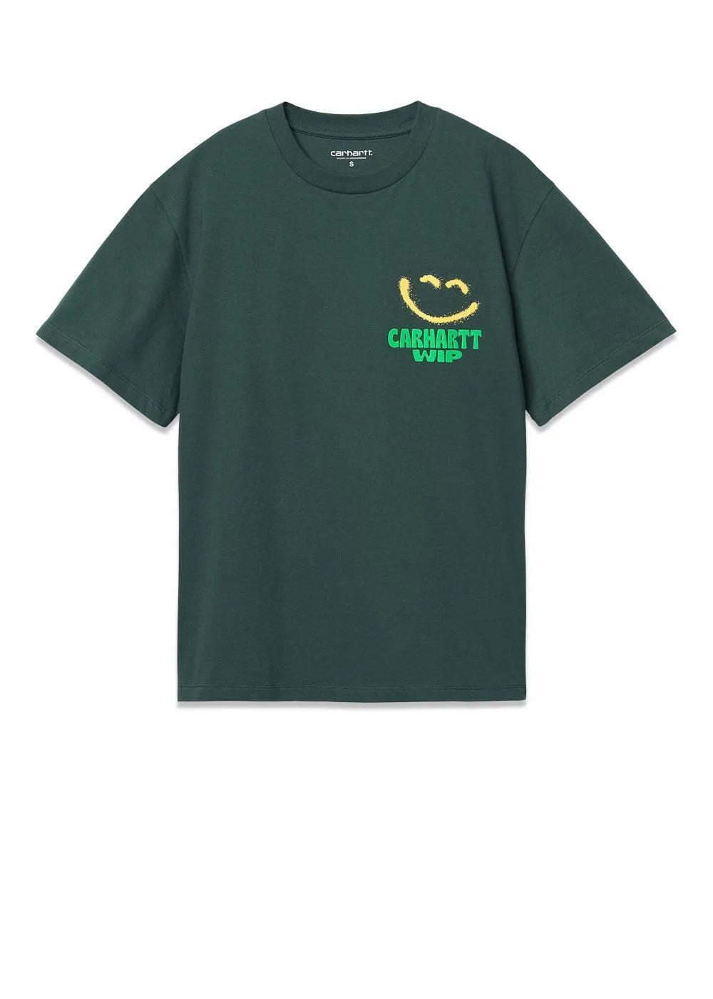 W' S/S Happy Script T-Shirt - Juniper