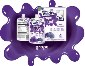 Welch's Grape Jel Pouch with Probiotic 4 Pack