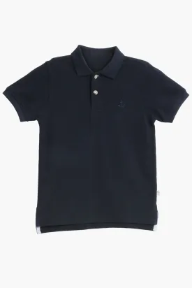 Wheat Anchor Boys Polo - Navy