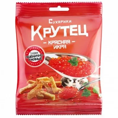 Wheat-rye cracker "Krutets" (red caviar) 80g