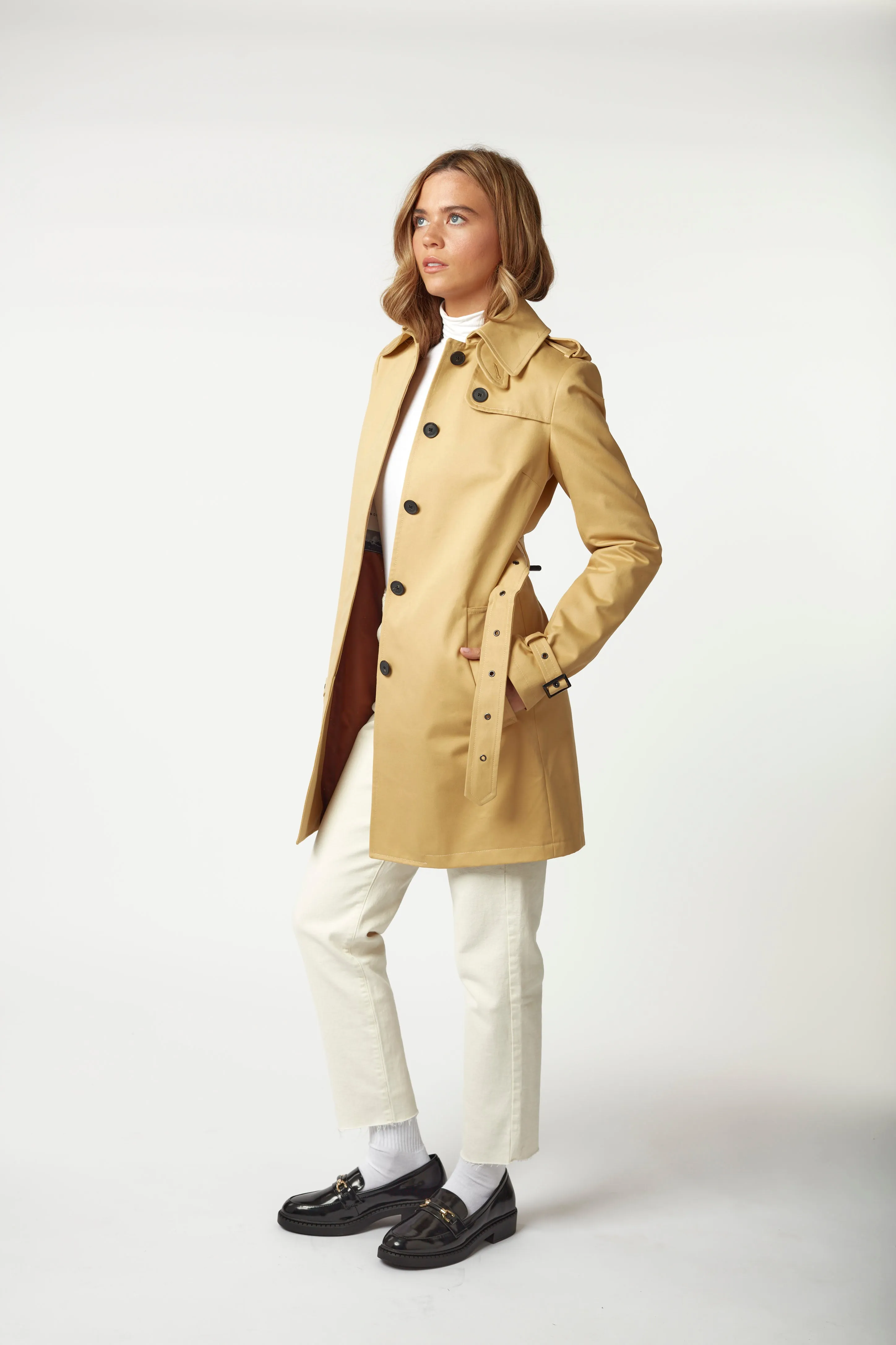 Women's Windsor Trench Rain Coat - Beige