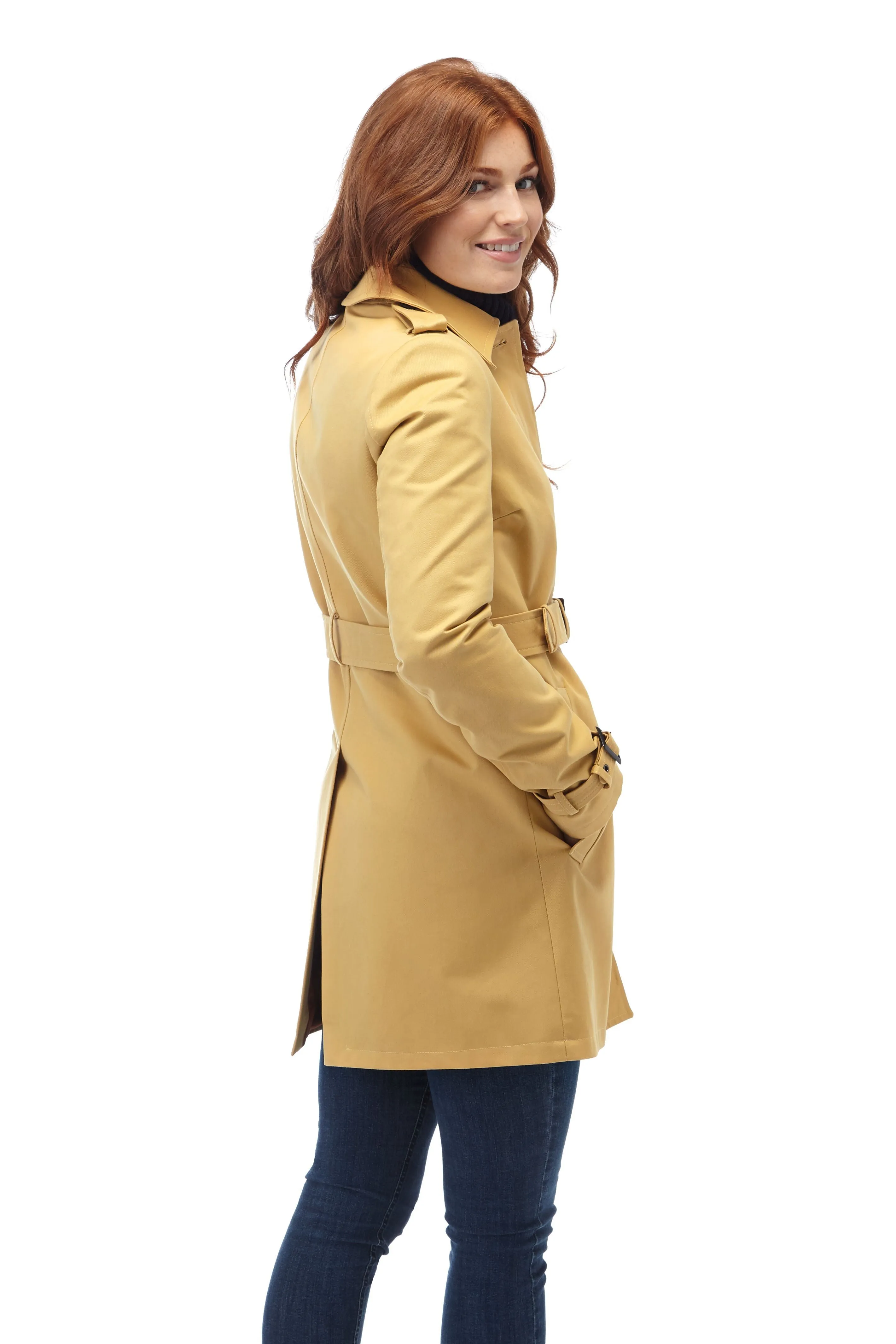 Women's Windsor Trench Rain Coat - Beige