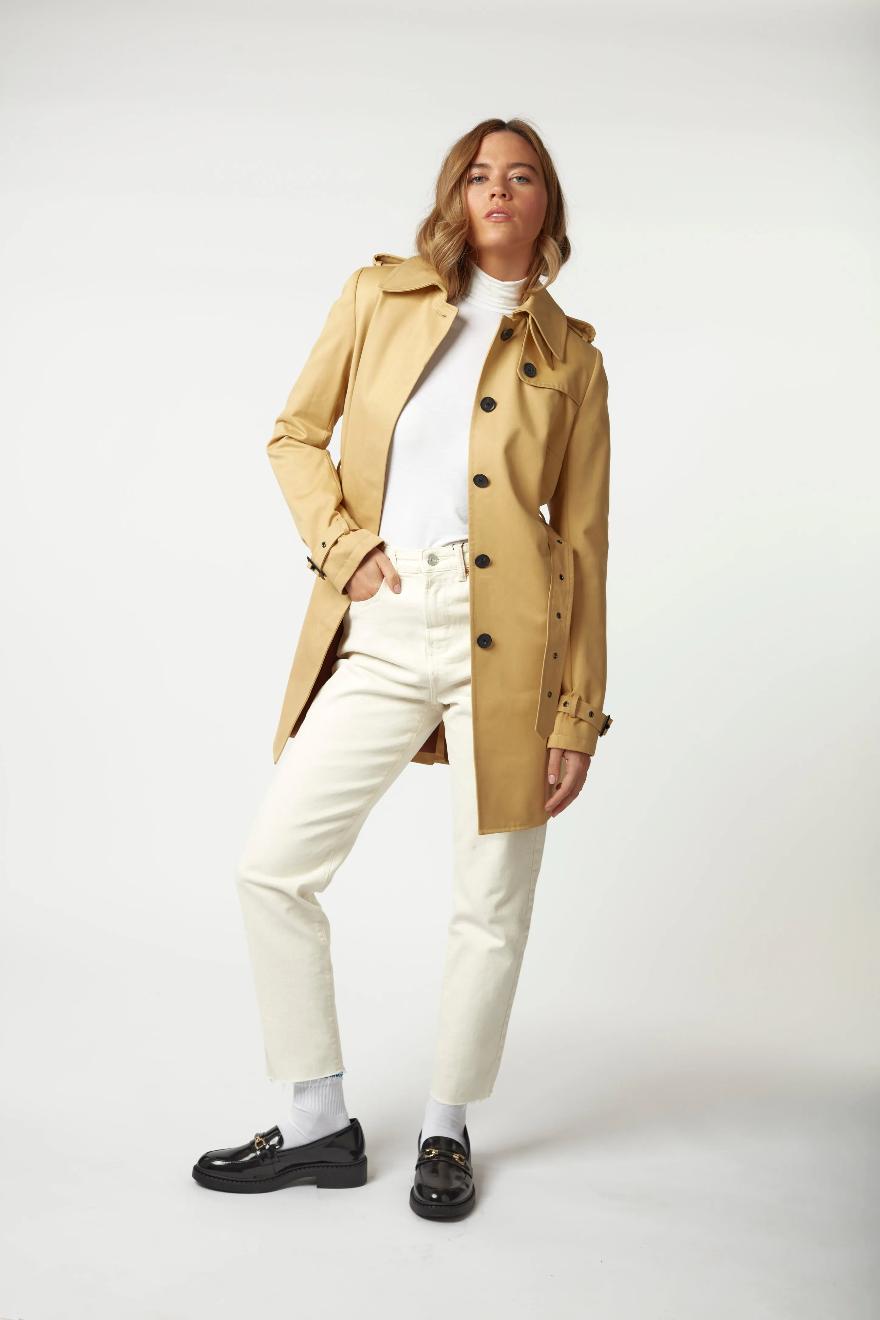 Women's Windsor Trench Rain Coat - Beige