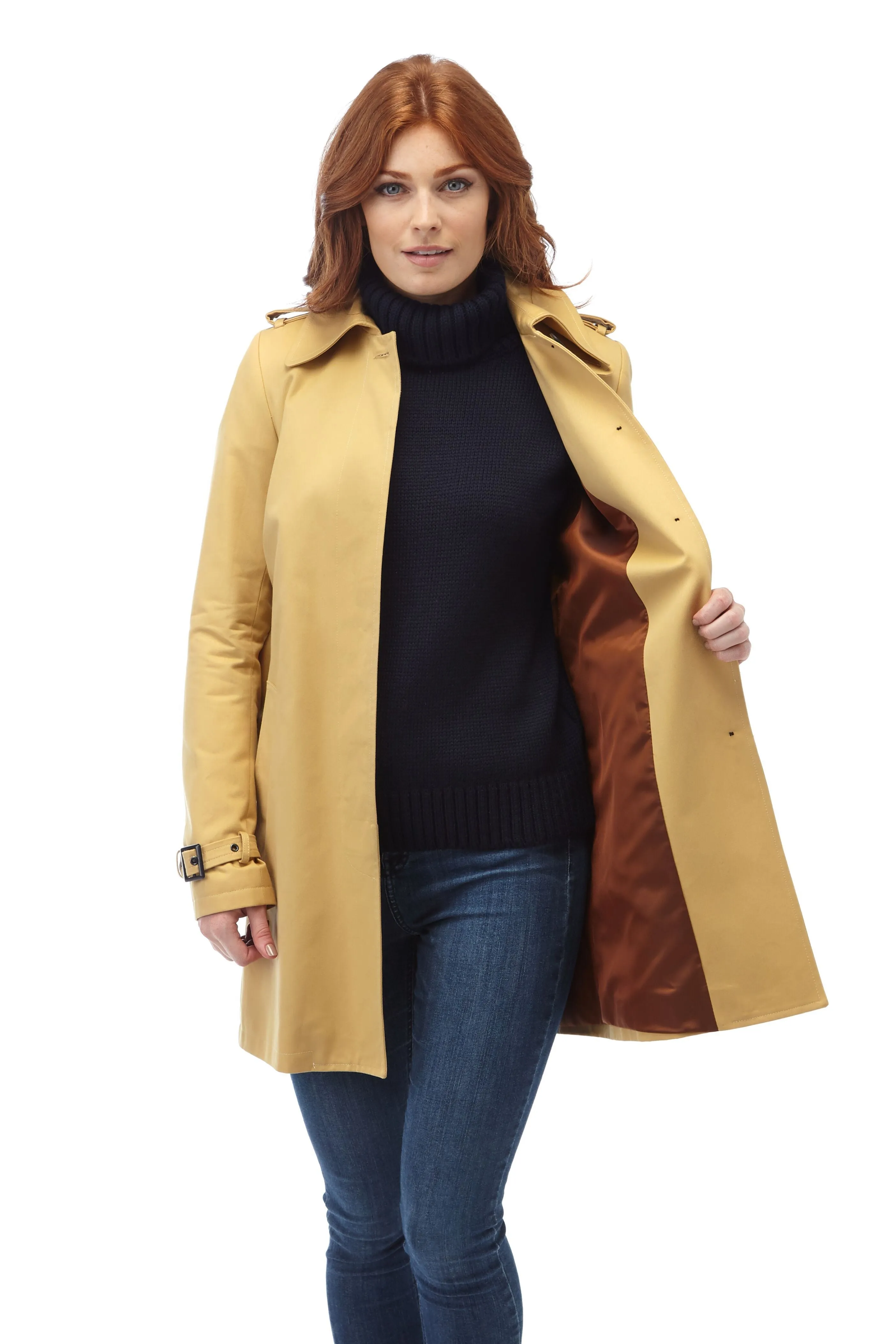 Women's Windsor Trench Rain Coat - Beige