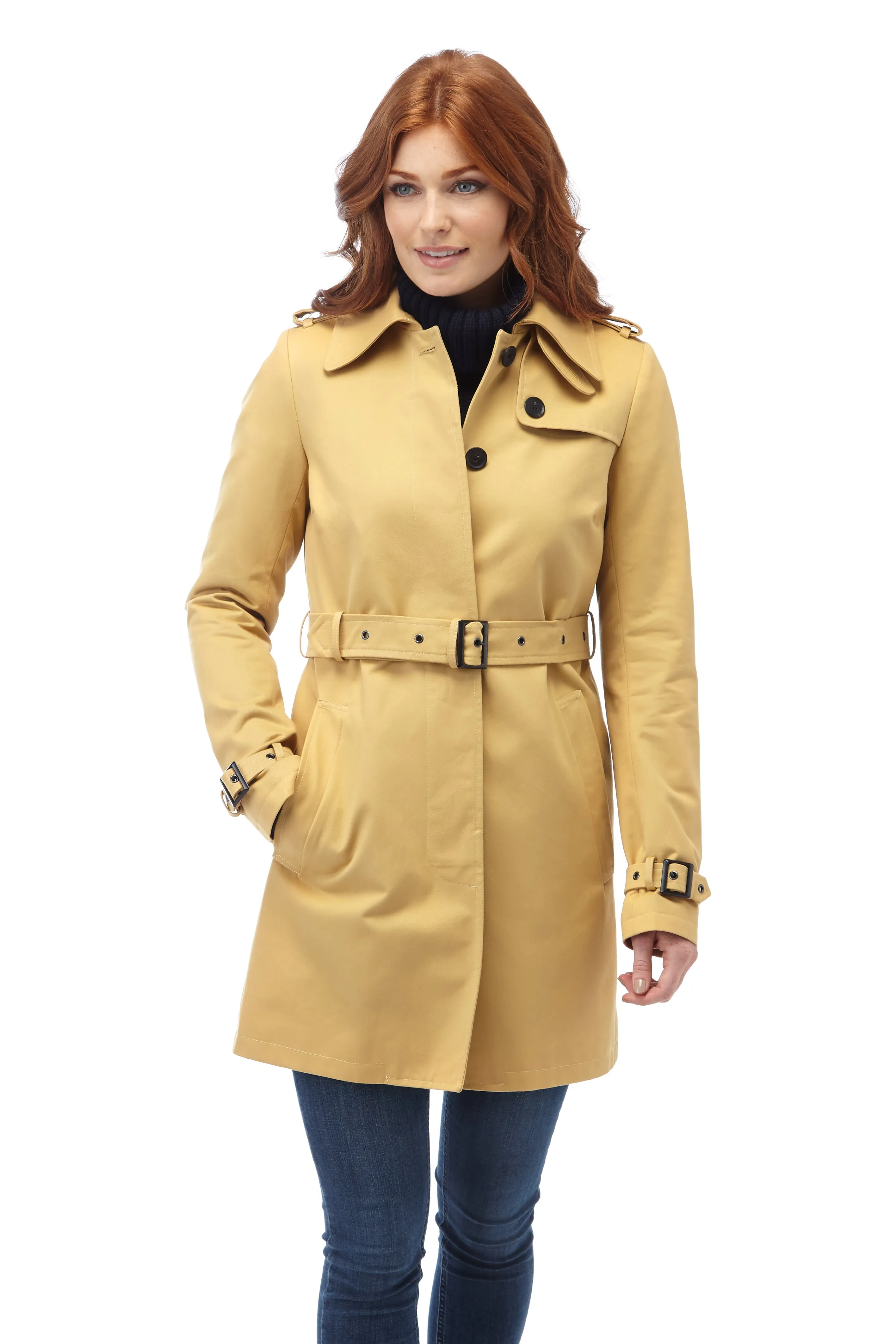 Women's Windsor Trench Rain Coat - Beige