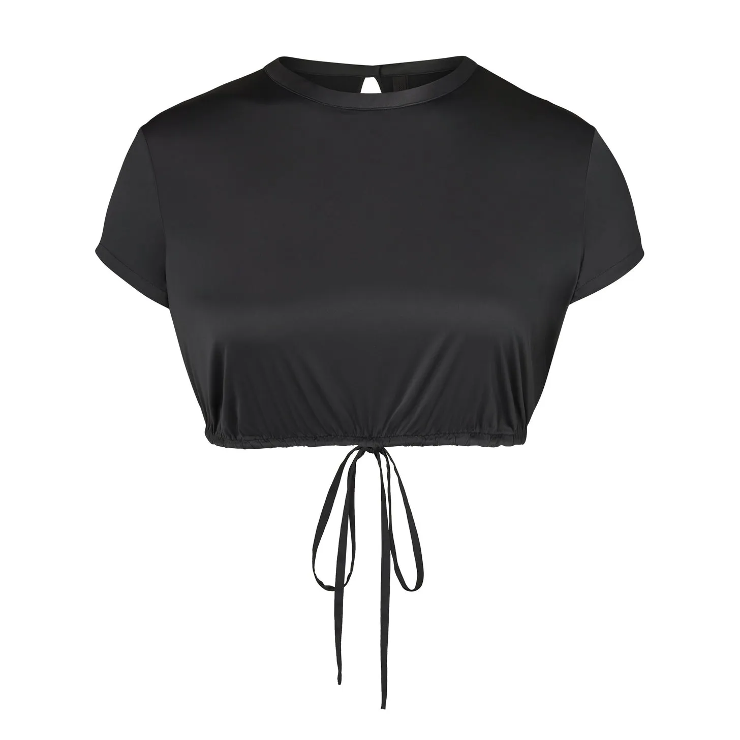 Woven Shine Crop Top