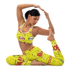 Yellow Snap Sports fitness Leggings