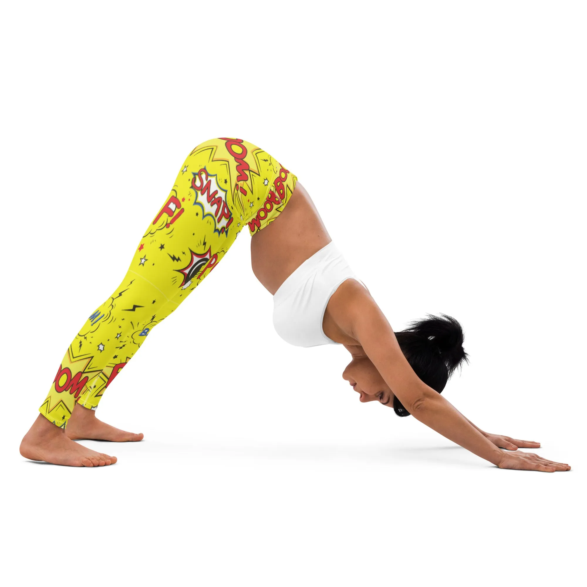 Yellow Snap Sports fitness Leggings