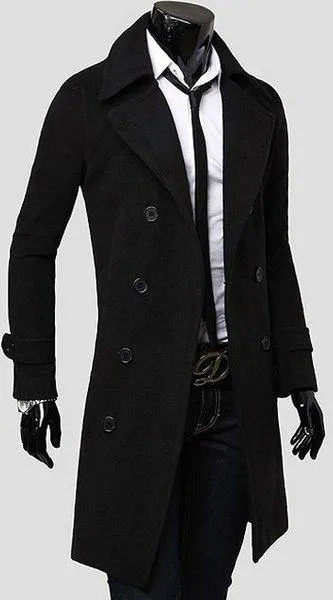 ZOGA Men's Brittish Long Trench Coats