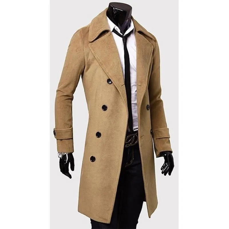 ZOGA Men's Brittish Long Trench Coats